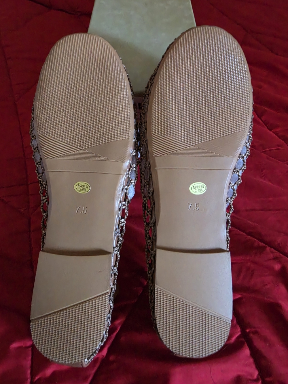 Sovanyou FIRE! NIB! Slip-on Mesh Ballet Flats in Brown. Sz 7.5 R2S!! - Picture 13 of 15